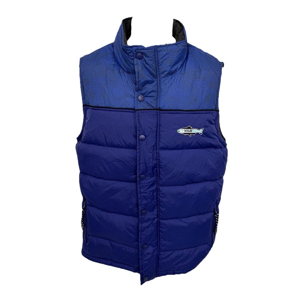 RepYourWater Insulated Vest Blue Men's Medium NWT Fish Explore Conserve